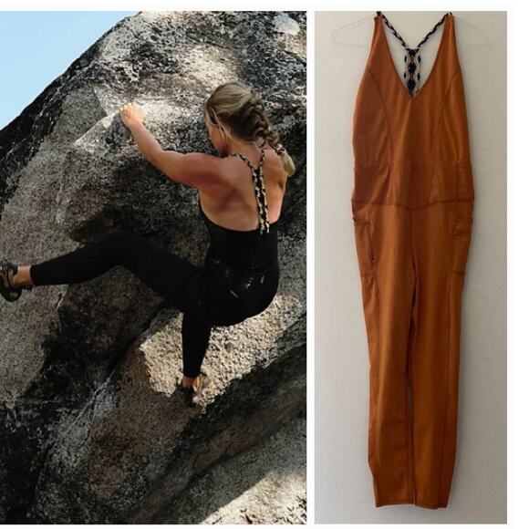 New Free People MOVEMENT Go The Distance Unitard $148 X-SMALL Brownish Orange - Picture 1 of 7